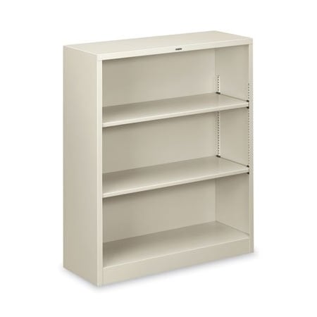 Hon HON, Metal Bookcase, Three-Shelf, 34-1/2w X 12-5/8d X 41h, Light Gray S42ABCQ